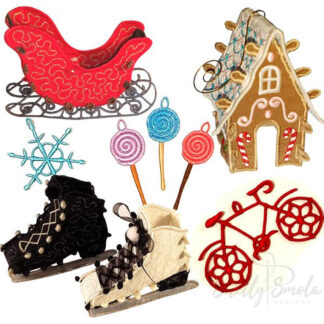 Merry Mini Ornaments  - MFLMM  - Shelly Smola Designs