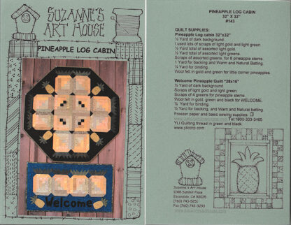 #143  - Pineapple Log Cabin  - Wallhanging Pattern  - Suzanne's