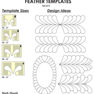 Template - Westalee - Feather Template Set - High Shank - Domest