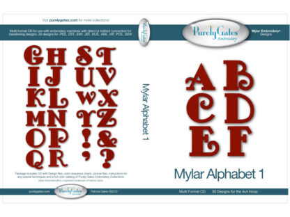 Mylar Embroidery - CD - Mylar Alphabet 1 - Purely Gates Embroide