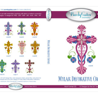 Mylar Embroidery - CD - Mylar Decorative Crosses - by Purely Gat