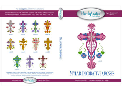 Mylar Embroidery - CD - Mylar Decorative Crosses - by Purely Gat