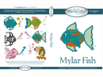 Mylar Embroidery - CD - Mylar Fish - Purely Gates Embroidery