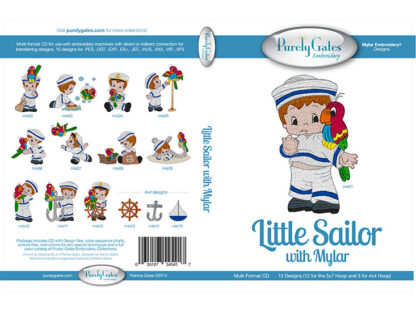 Mylar Embroidery - CD - Little Sailor with Mylar - Purely Gates