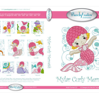 Mylar Embroidery - CD - Curly Mermaids - Purely Gates Embroidery