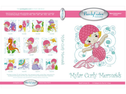 Mylar Embroidery - CD - Curly Mermaids - Purely Gates Embroidery