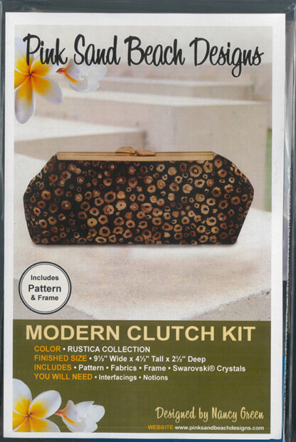 Modern Clutch - Rustica Collection - Pink Sand Beach Designs