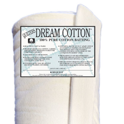 Batting - Dream Cotton - Q 92 in - Request - Nat - 27.4m Roll