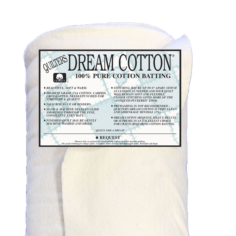 Batting – Roll – 121 in x 30 yds – Quilters Dream Cotton – Request
