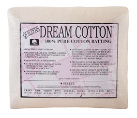 Batting - Pkg - Dream Cotton - Q - Select - Nat