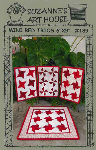 Pattern - #189 - Mini Red Trios - Quilt Pattern - Suzanne's Art