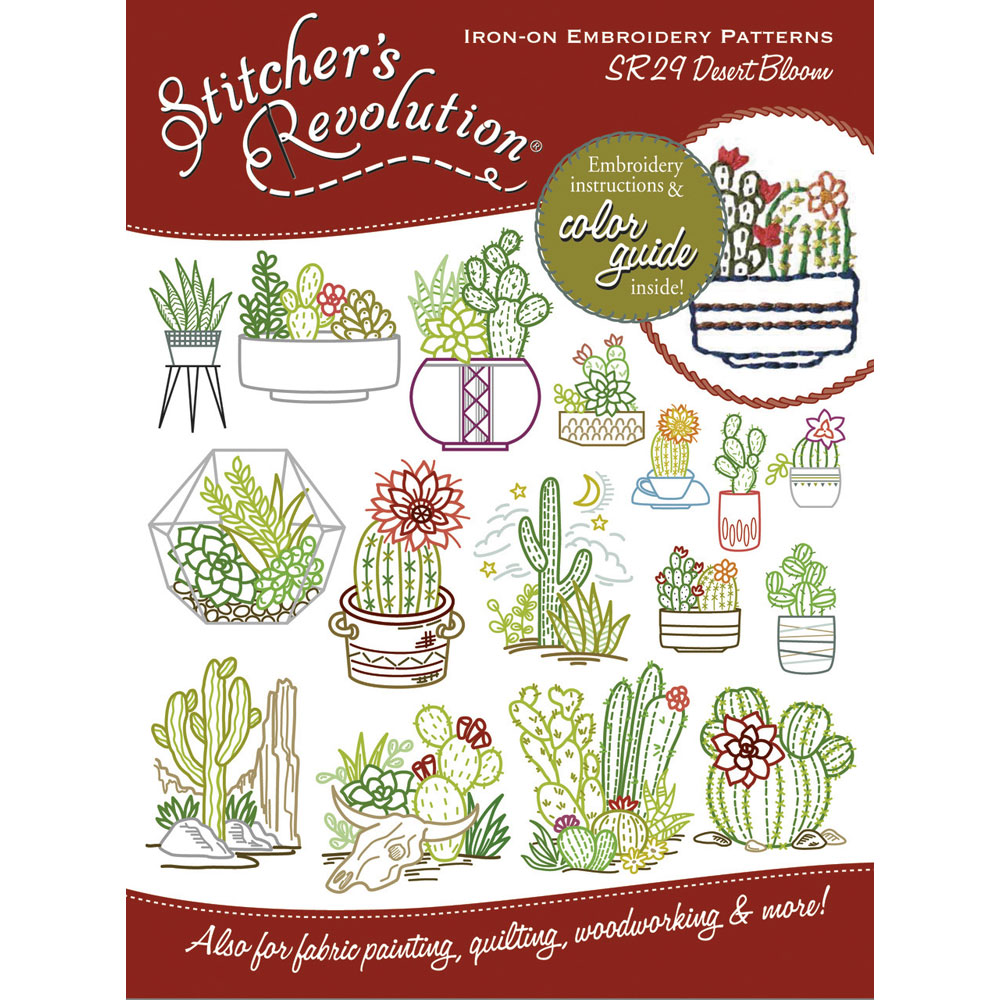 Iron-On Embroidery Patterns - SR29 - Desert Bloom - Stitcher's Revolution for Colonial Patterns