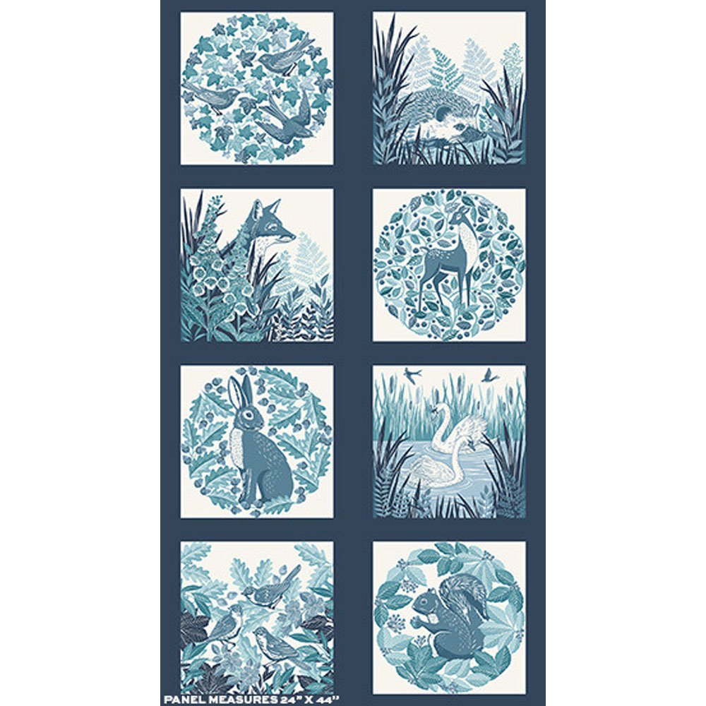 Fabric - Foxwood - Panel - Blue - Makeower