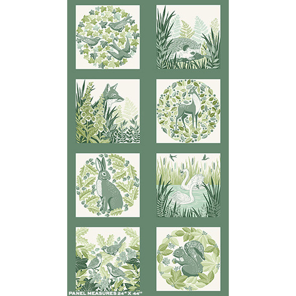 Fabric - Foxwood - Panel - Green - Makeower