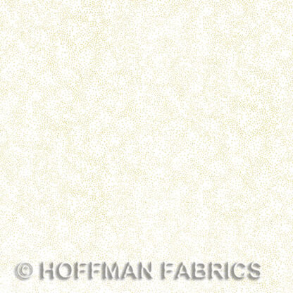 100% Cotton Fabric - Brilliant Blenders - G8555-230 - White/Gold - Hoffman Fabrics