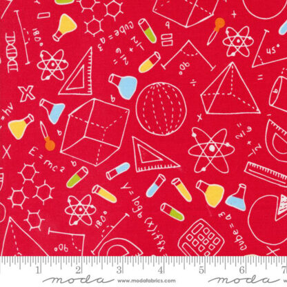 100% Cotton Fabric - Back to School - 20892-14 - APPLE - MODA