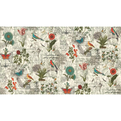 100% Cotton Fabric - 3 Sisters Favourite Collages - 44369-11 - PORCELAIN - MODA