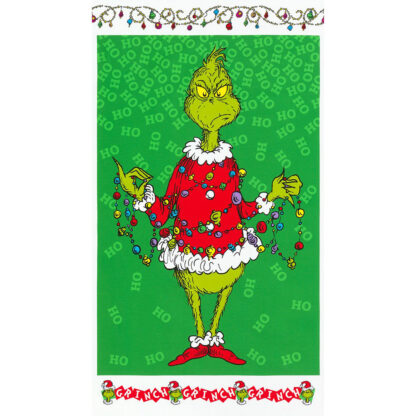 100% Cotton Fabric - How the Grinch Stole Christmas - 20994-223 - Holiday Panel (24 In)