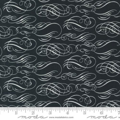 100% Cotton Fabric - Sable & Swan by Cathe Holden - 57442-15 - Ebony - MODA