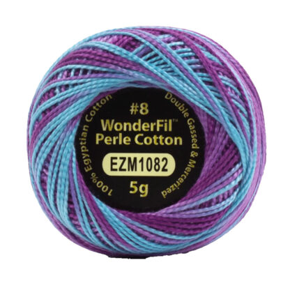 WonderFil - Eleganza Variegated - 38m (42yd) - EL5GM-1082 - Rock Pool - 8wt 100% Egyptian Cotton Thread