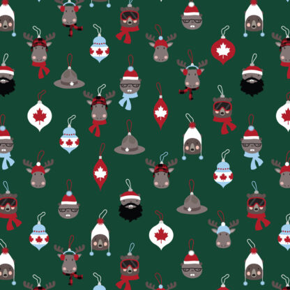 100% Cotton Flannel - Under the Northern Lights - 22573-044 - Forest - Robert Kaufman - Critter Ornaments
