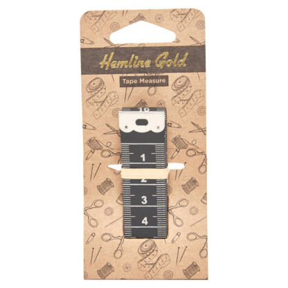 Hemline Gold - Tape Measure - HG255S - Black - 60In/150cm