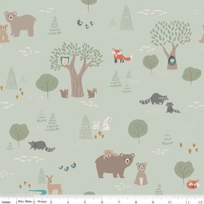 100% Cotton Flannel - Elmer and Eloise - RBF14690-SAG - Sage - Riley Blake Designs