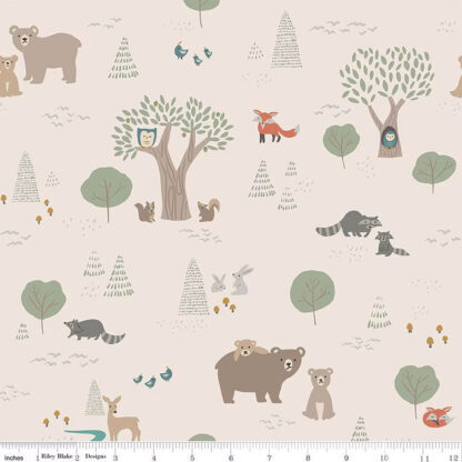 100% Cotton Flannel - Elmer and Eloise - RBF14690-SAN - Sand - Riley Blake Designs