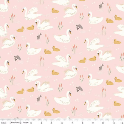 100% Cotton Flannel - Little Swan - RBF14692-BLS - Blush - Riley Blake Designs
