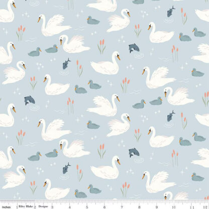 100% Cotton Flannel - Little Swan - RBF14692-SKY - Sky - Riley Blake Designs