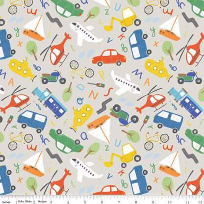 100% Cotton Flannel - Automobiles - RBF14695-TAN - Tan - Riley Blake Designs