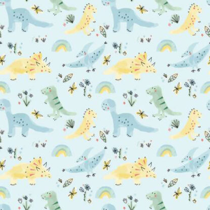 100% Cotton Flannel - Dinosaurs - RBF14696-SKY - Sky - Riley Blake Designs