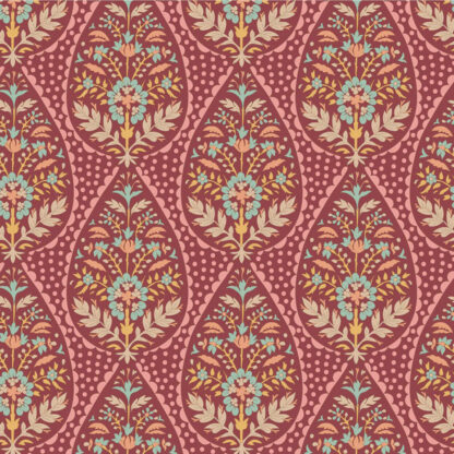 100% Cotton - Sanctuary Adina - TILDASAN 100561 - Maroon - By Tilda