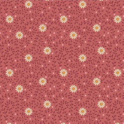 100% Cotton - Sanctuary Daisydream - TILDASAN 100563 - Rhubarb - By Tilda