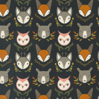 100% Cotton - Woodland Wonder - 548392-21 - Midnight - Gingiber - Moda