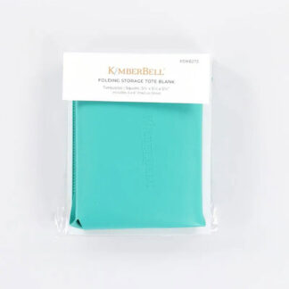Kimberbell - Blanks - KDKB273 - Folding Storage Tote - Turqoise - Square 5-3/4 x 5-3/4 x 5-3/4