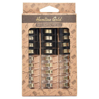 Hemline Gold - Fabric Quilting Clips - HG230S30 - Black and Clear - 30pcs