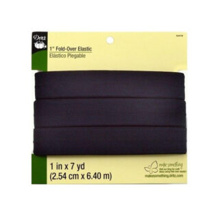 Dritz - Fold-over Elastic - 1" x 1 Meter - Black - Sold By Meter