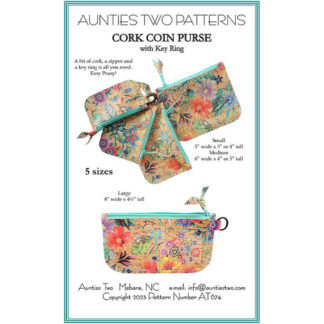 Pattern - Cork Coin Purse Pattern - AT674 - By Aunties Two