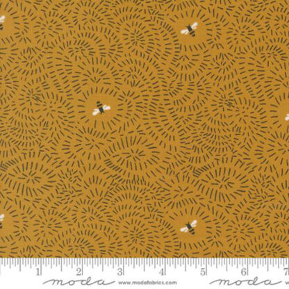 100% Cotton - Bee Garden - 548415-14 - Beeswax - Gingiber for Moda