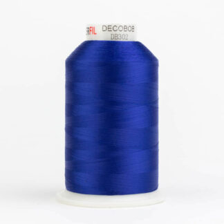 WonderFil - DecoBob - 6000m (6500yd) - DB302 - Royal Blue - 80wt/2Ply Cottonized Polyester Thread (King Cone)