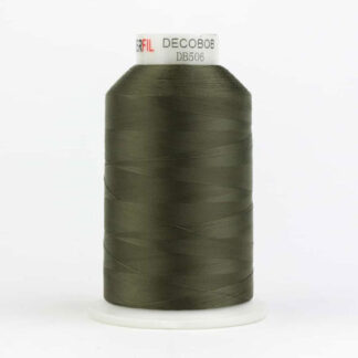 WonderFil - DecoBob - 6000m (6500yd) - DB506 - Moss Green - 80wt/2Ply Cottonized Polyester Thread (King Cone)