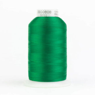 WonderFil - DecoBob - 6000m (6500yd) - DB511 - Emerald Green - 80wt/2Ply Cottonized Polyester Thread (King Cone)