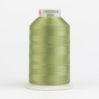 WonderFil - DecoBob - 6000m (6500yd) - DB591 - Sage - 80wt/2Ply Cottonized Polyester Thread (King Cone)
