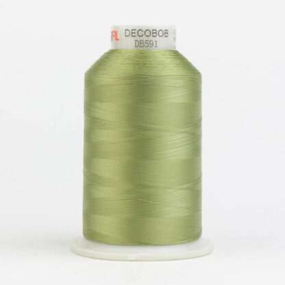 WonderFil - DecoBob - 6000m (6500yd) - DB591 - Sage - 80wt/2Ply Cottonized Polyester Thread (King Cone)