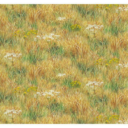 100% Cotton - Landscape Medley Meadow Grass - ES7209-GOL - Gold - Elizabeth Studio