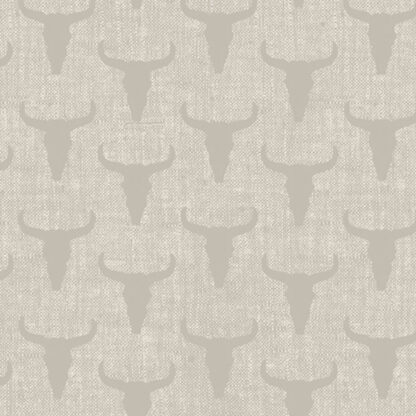 100% Cotton - Ranch Hand Burlap Skull - A852-C - Holstein - Andover Fabrics