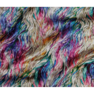 95% Polyester 5% Spandex - Digital Velvet Print - 45632-01 - Fuchsia Multi - Telio - 58 In wide