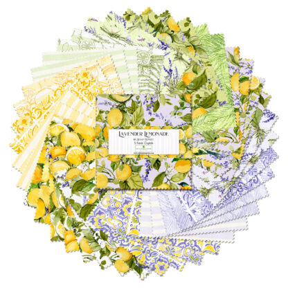 Precut Bundle - 5 Karat Crystals  Lavender Lemonade - 42 x 5" Square - Susan Winget - Wilmington Prints