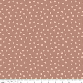 100% Cotton - Blush 'n Butterscotch (Dots) - RBC15593 - Dusty Rose - Simple Simon & Co - 43 In wide